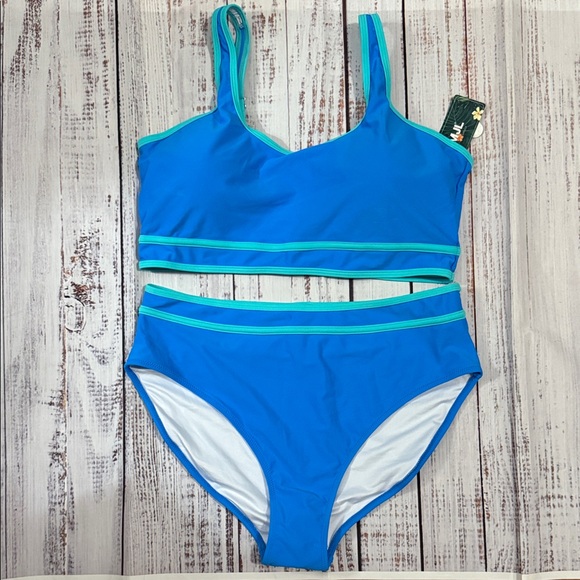Bmjl Other - Blue High Waisted Bikini Suit Set XL NWT